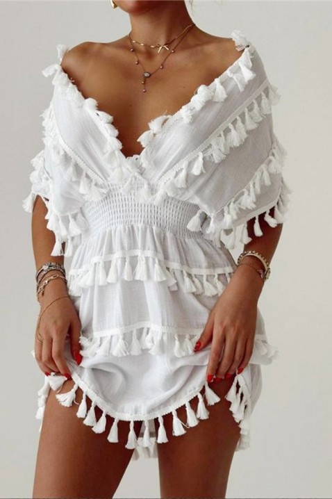Φόρεμα ZOVARA WHITE, Χρώμα: άσπρο, IVET.EU - Εκπτώσεις έως -80%