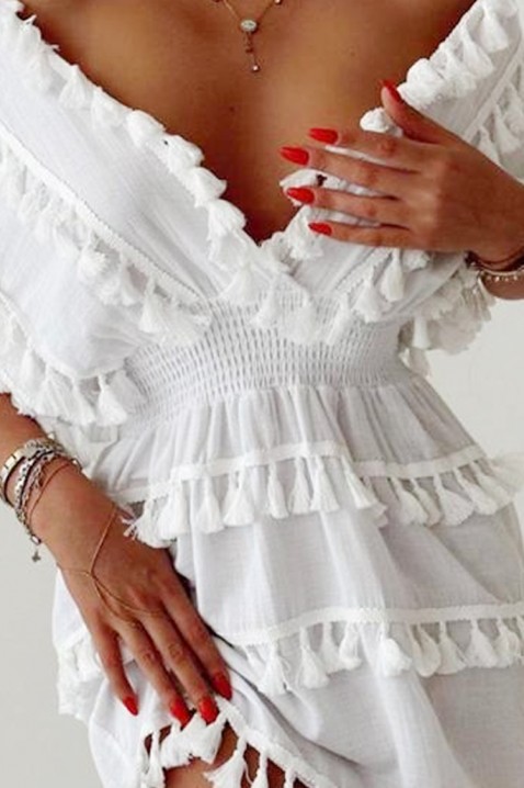 Φόρεμα ZOVARA WHITE, Χρώμα: άσπρο, IVET.EU - Εκπτώσεις έως -80%