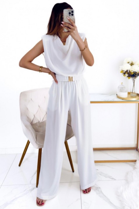 Overal ZARIHA WHITE, Barva: bílá, IVET.EU - Stylové oblečení