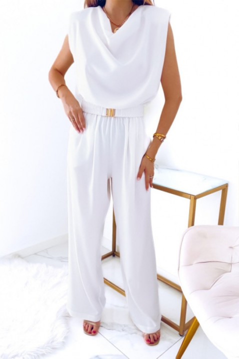 Overal ZARIHA WHITE, Barva: bílá, IVET.EU - Stylové oblečení