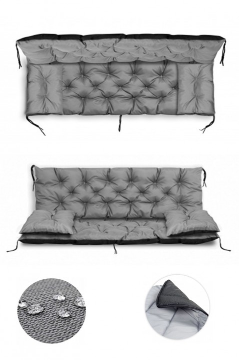 Polštář pro zahradní lavičku / houpačku DROLMY GREY 150x60x50 cm, Barva: šedá, IVET.EU - Stylové oblečení