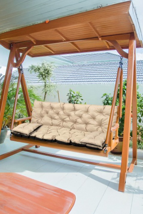 Polštář pro zahradní lavičku / houpačku DROLMY BEIGE 150x60x50 cm, Barva: béžová, IVET.EU - Stylové oblečení