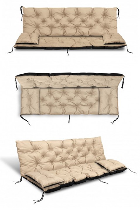 Polštář pro zahradní lavičku / houpačku DROLMY BEIGE 150x60x50 cm, Barva: béžová, IVET.EU - Stylové oblečení