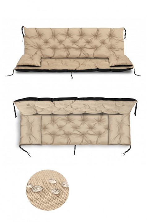 Polštář pro zahradní lavičku / houpačku DROLMY BEIGE 150x60x50 cm, Barva: béžová, IVET.EU - Stylové oblečení