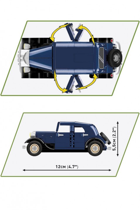 Stavebnice Cobi automobil Citroën Traction 7A - díly 222IVET.EU - Stylové oblečení