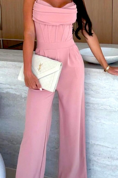 Overal RAZVELZA PINK, Barva: ružová, IVET.EU - Stylové oblečení