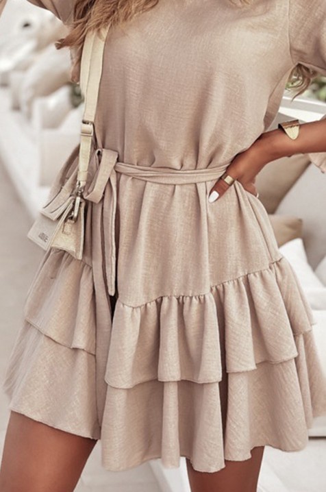 Φόρεμα GRIOVEDA BEIGE, Χρώμα: μπεζ, IVET.EU - Εκπτώσεις έως -80%