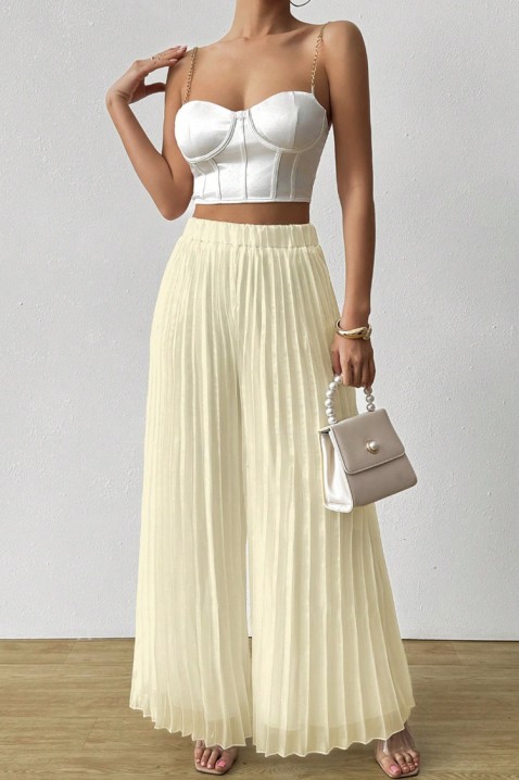 Kalhoty ZLORONZA BEIGE, Barva: béžová, IVET.EU - Stylové oblečení