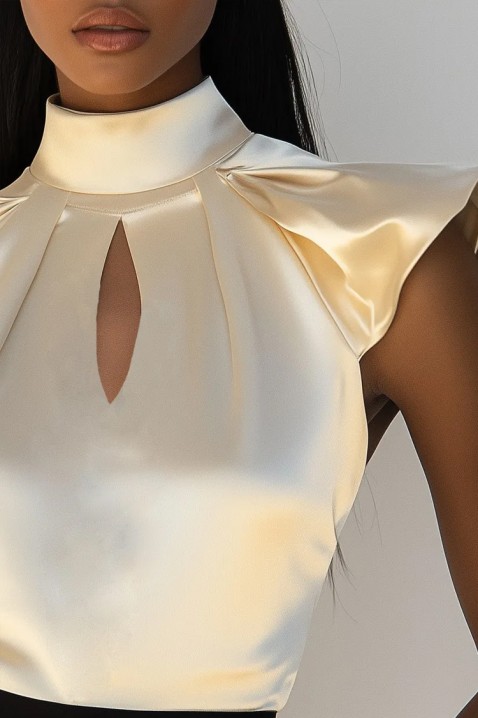 Halenka SATENINA, Barva: ecru, IVET.EU - Stylové oblečení