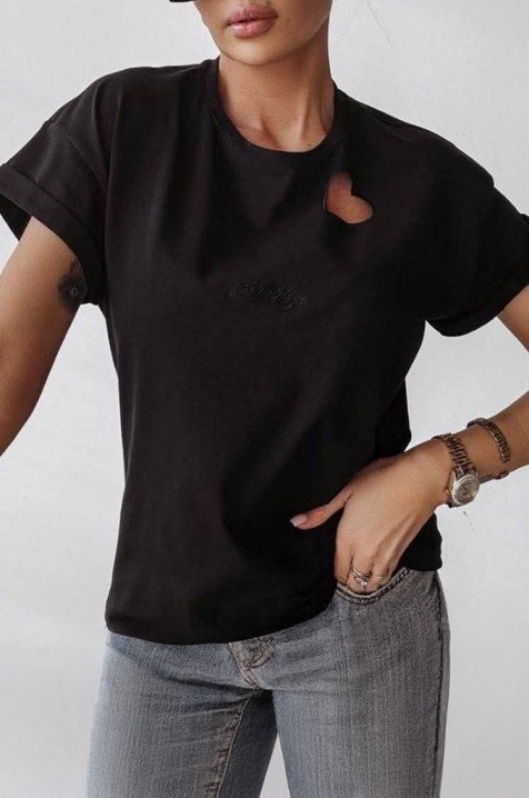 Triko ENZIRVA BLACK, Barva: černá, IVET.EU - Stylové oblečení