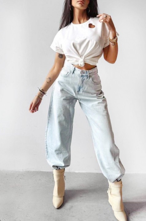Triko ENZIRVA WHITE, Barva: bílá, IVET.EU - Stylové oblečení