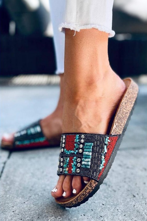 Dámské pantofle SORFENA BLACK, Barva: černá, IVET.EU - Stylové oblečení