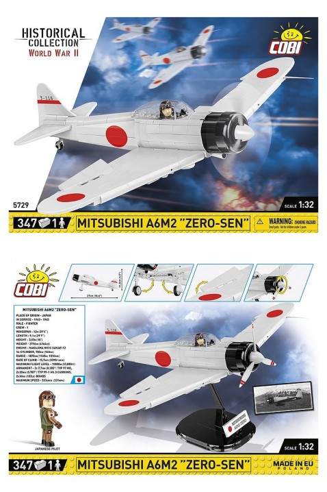 Κατασκευαστής Cobi Mitsubishi A6M2 «Zero» - μέρη 347IVET.EU - Εκπτώσεις έως -80%