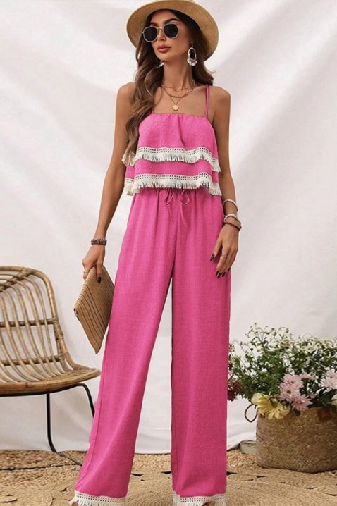 Overal ROLDEANA PINK, Barva: ružová, IVET.EU - Stylové oblečení