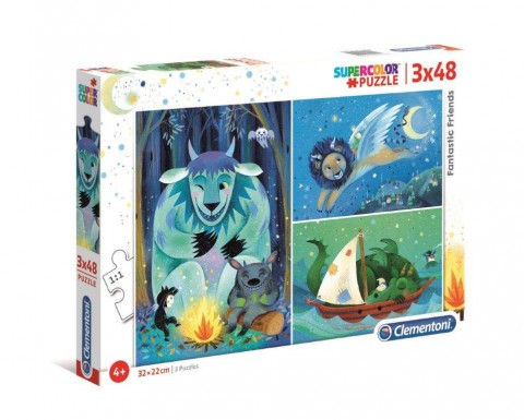 Dětské puzzle Clementoni z 3 x 48 dílků - Fantastičtí přáteléIVET.EU - Stylové oblečení
