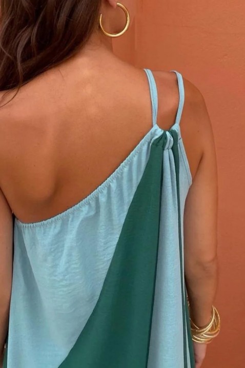 Šaty SABERINA BLUE, Barva: tmavozelená,světle modrá, IVET.EU - Stylové oblečení