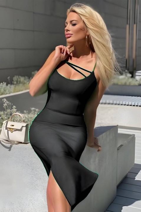 Šaty PERLANA BLACK, Barva: černá, IVET.EU - Stylové oblečení