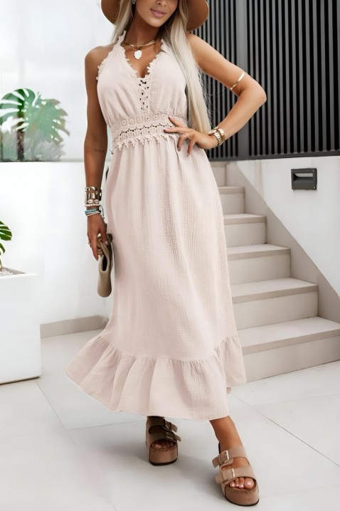 Šaty ZELMOLZA BEIGE, Barva: béžová, IVET.EU - Stylové oblečení