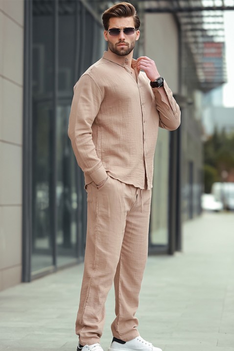 Košile MIRVOLZO BEIGE, Barva: béžová, IVET.EU - Stylové oblečení