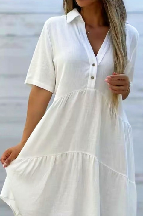 Φόρεμα AZOLRA WHITE, Χρώμα: άσπρο, IVET.EU - Εκπτώσεις έως -80%