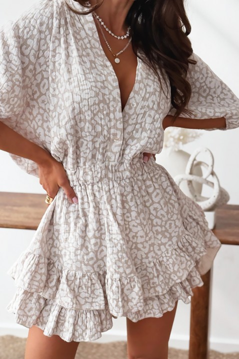 Φόρεμα FLUKLA BEIGE, Χρώμα: μπεζ, IVET.EU - Εκπτώσεις έως -80%
