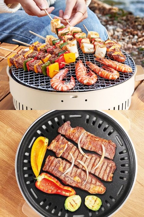 Kempinkový gril 3 v 1 GLIRONZO, Barva: bílá, IVET.EU - Stylové oblečení
