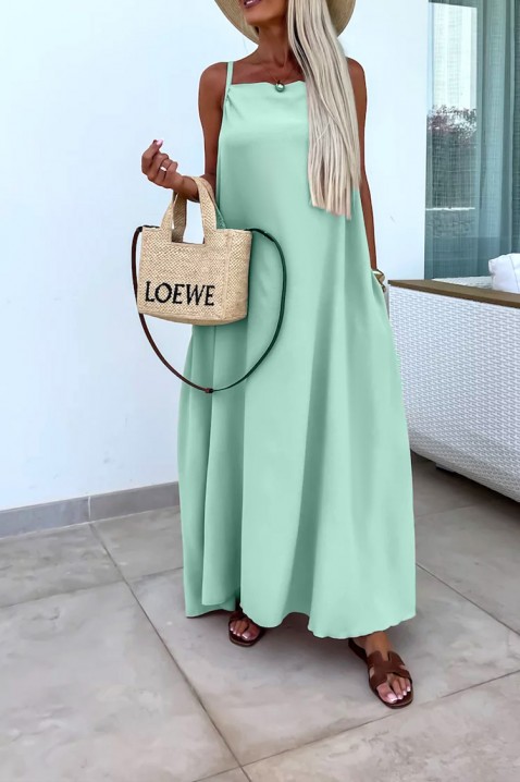 Šaty COLORINA MINT, Barva: mentolová, IVET.EU - Stylové oblečení