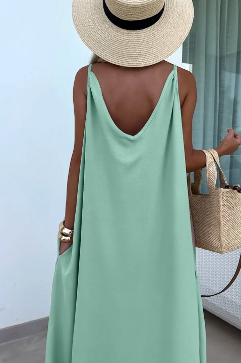 Šaty COLORINA MINT, Barva: mentolová, IVET.EU - Stylové oblečení