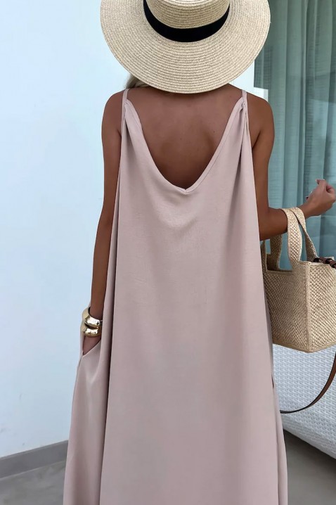 Šaty COLORINA BEIGE, Barva: béžová, IVET.EU - Stylové oblečení