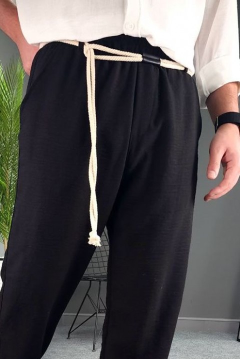 Pánské kalhoty HIODO BLACK, Barva: černá, IVET.EU - Stylové oblečení