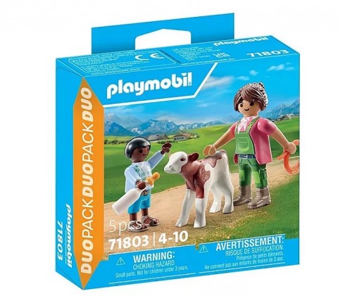 Σετ με φιγούρες Duo Pack 71803 Αγρότισσα με παιδί και μοσχαράκιIVET.EU - Εκπτώσεις έως -80%