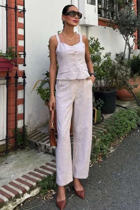 Komplet SELONO BEIGE, Barva: béžová, IVET.EU - Stylové oblečení
