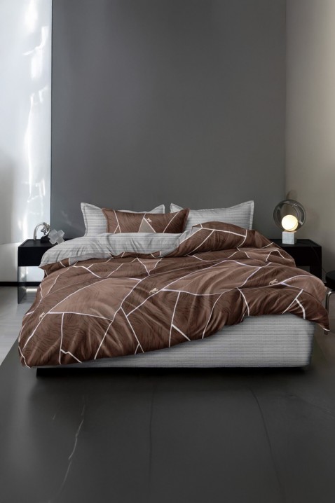 Ložní souprava RALINFA 200x220 cm bavlna, Barva: hnědá, IVET.EU - Stylové oblečení