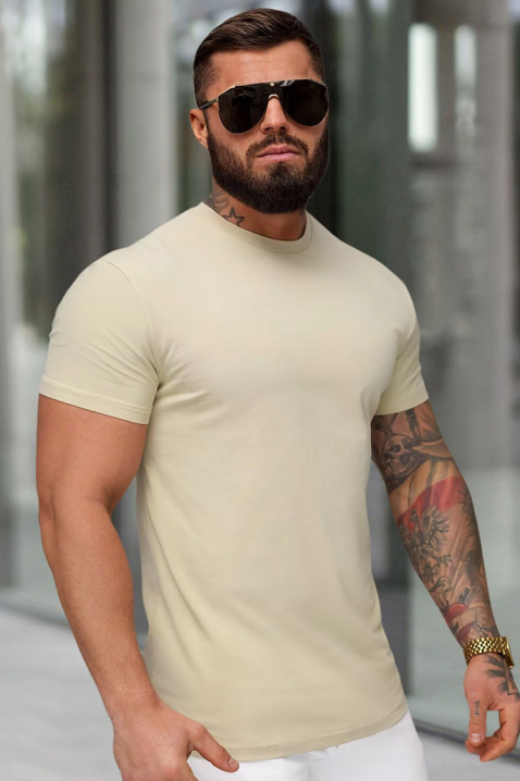 Pánské triko MOZKO BEIGE, Barva: béžová, IVET.EU - Stylové oblečení