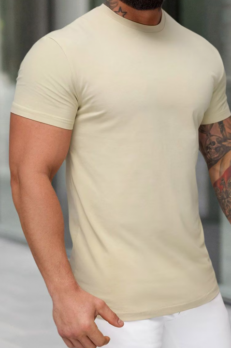 Pánské triko MOZKO BEIGE, Barva: béžová, IVET.EU - Stylové oblečení