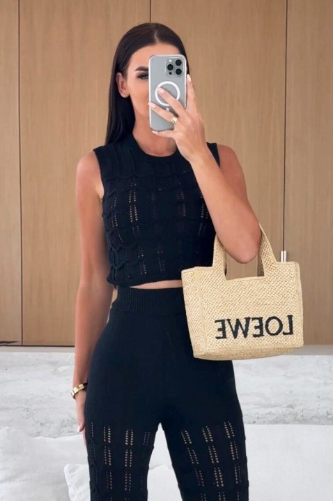 Komplet ESTATE BLACK, Barva: černá, IVET.EU - Stylové oblečení