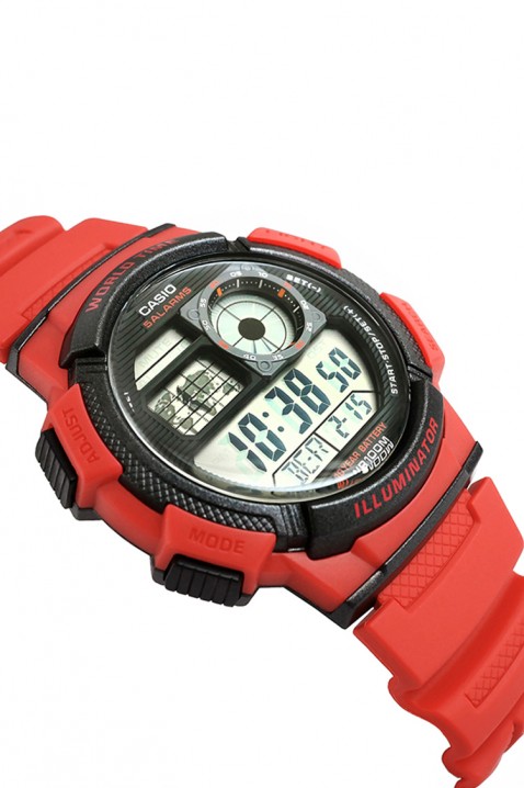 Pánské hodinky CASIO AE-1000W-4AVDF, Barva: červená, IVET.EU - Stylové oblečení