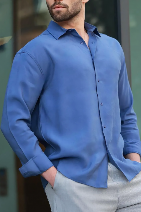 Pánská košile MAGREDO BLUE, Barva: světlemodrá, IVET.EU - Stylové oblečení