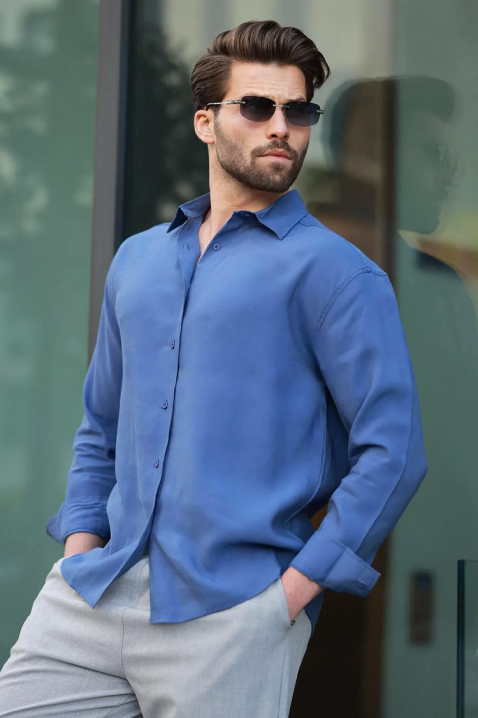 Pánská košile MAGREDO BLUE, Barva: světlemodrá, IVET.EU - Stylové oblečení