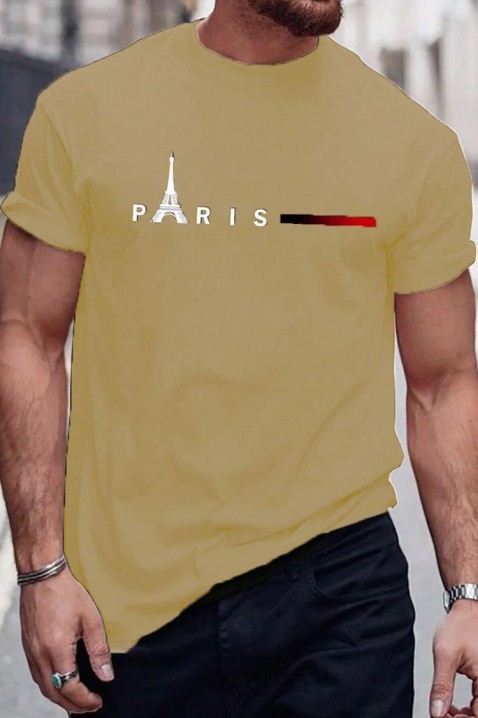 Pánské triko SHELVI BEIGE, Barva: béžová, IVET.EU - Stylové oblečení
