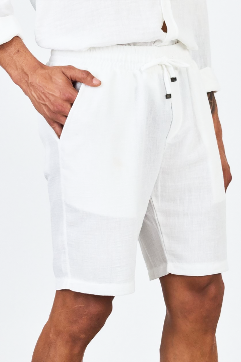 Pánské šortky JORVO WHITE, Barva: bílá, IVET.EU - Stylové oblečení