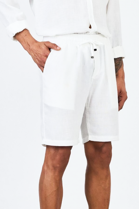 Pánské šortky JORVO WHITE, Barva: bílá, IVET.EU - Stylové oblečení