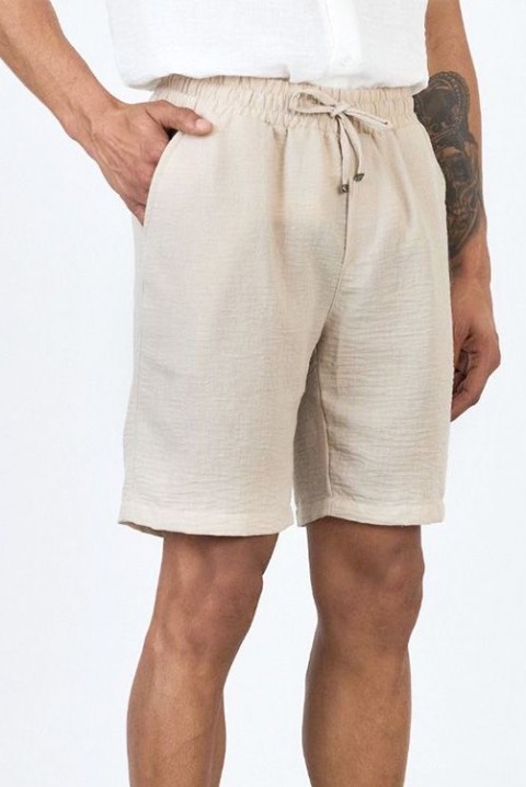 Pánské šortky JORVO BEIGE, Barva: béžová, IVET.EU - Stylové oblečení