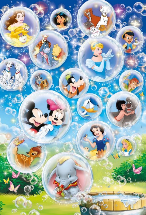 Dětské puzzle Clementoni z 24 maxi dílků - Klasické Disney postavy v mýdlových bublináchIVET.EU - Stylové oblečení