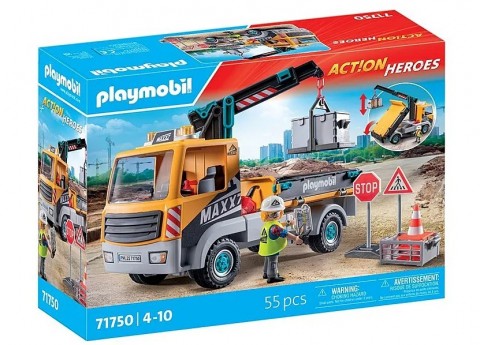 Σετ με φιγούρες Action Heroes 71750 Κατασκευαστικό φορτηγό με γερανόIVET.EU - Εκπτώσεις έως -80%