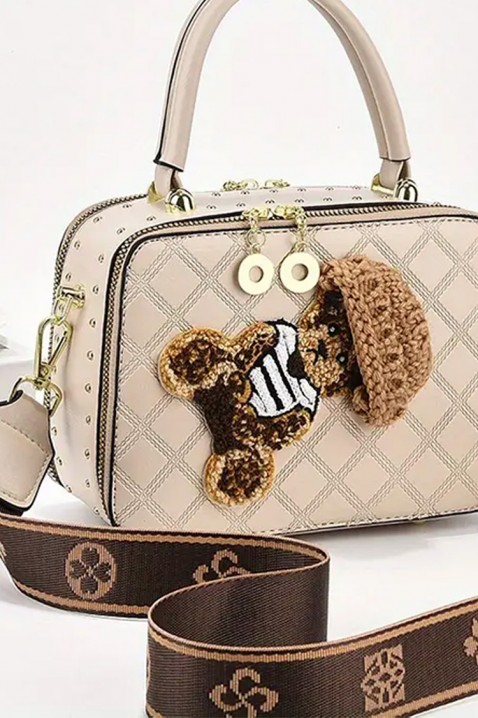 Dámská kabelka KROMEHA BEIGE, Barva: béžová, IVET.EU - Stylové oblečení
