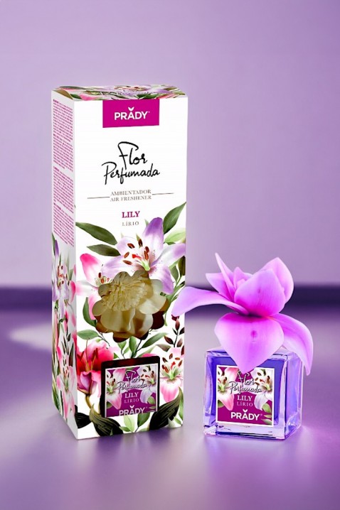 Difuzér s květem PRADY LILY 90 ml, Barva: fialová, IVET.EU - Stylové oblečení