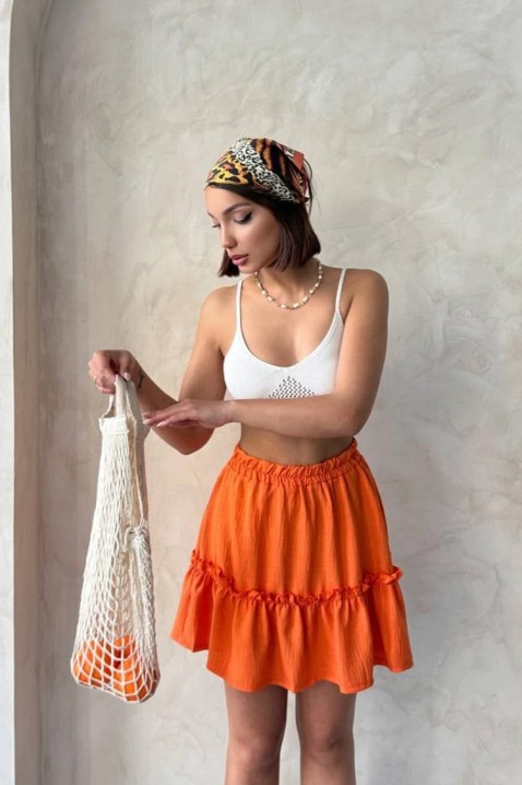 Sukňa ZERVELZA ORANGE, Farba: oranžová, IVET.EU - Štýlové oblečenie