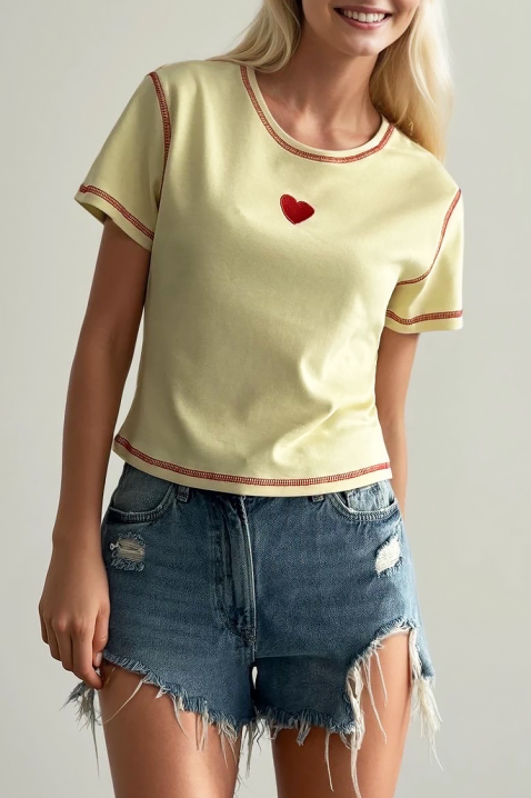 Triko AMOREZA YELLOW, Barva: žlutá, IVET.EU - Stylové oblečení