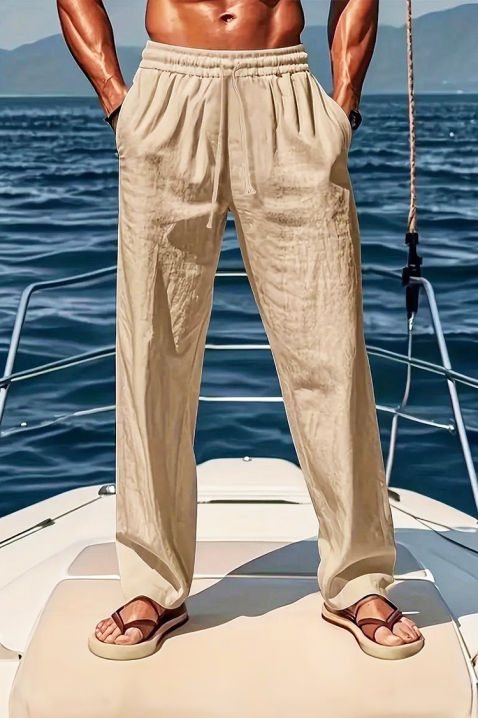 Pánské kalhoty MELSIDO BEIGE, Barva: béžová, IVET.EU - Stylové oblečení